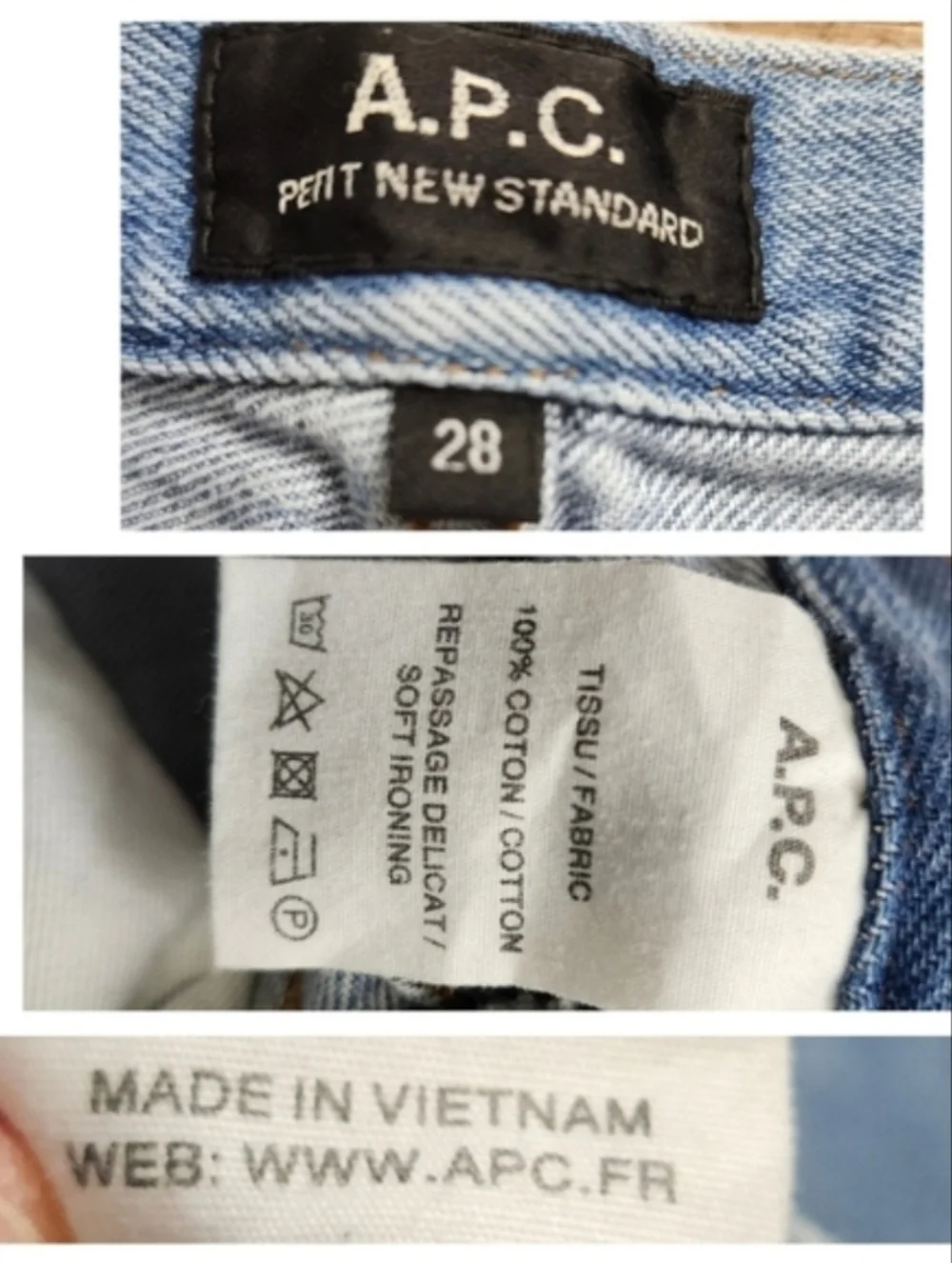 A.P.C. Women Petit New Standard Straight Leg Button Fly Light Denim Jeans 28 - Picture 6 of 13